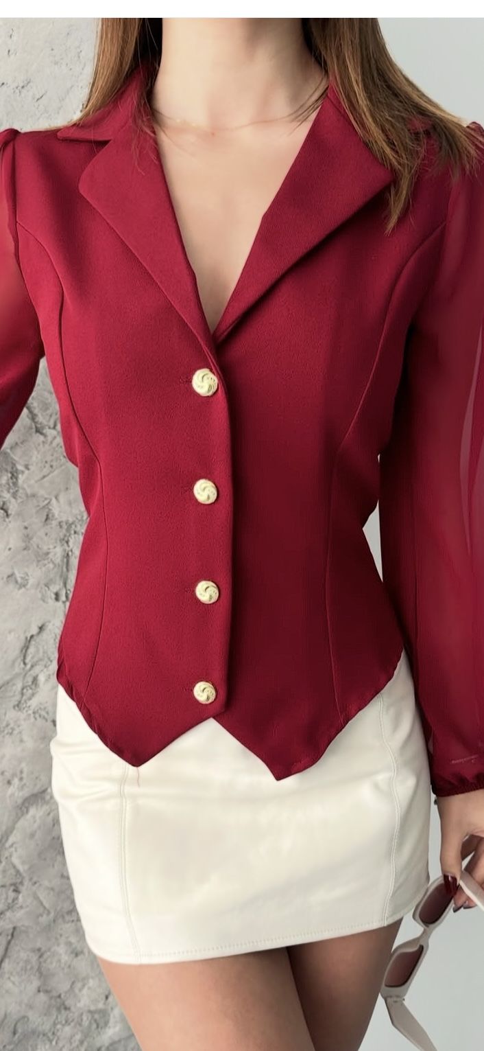Kolları tül detay tasarım ceket